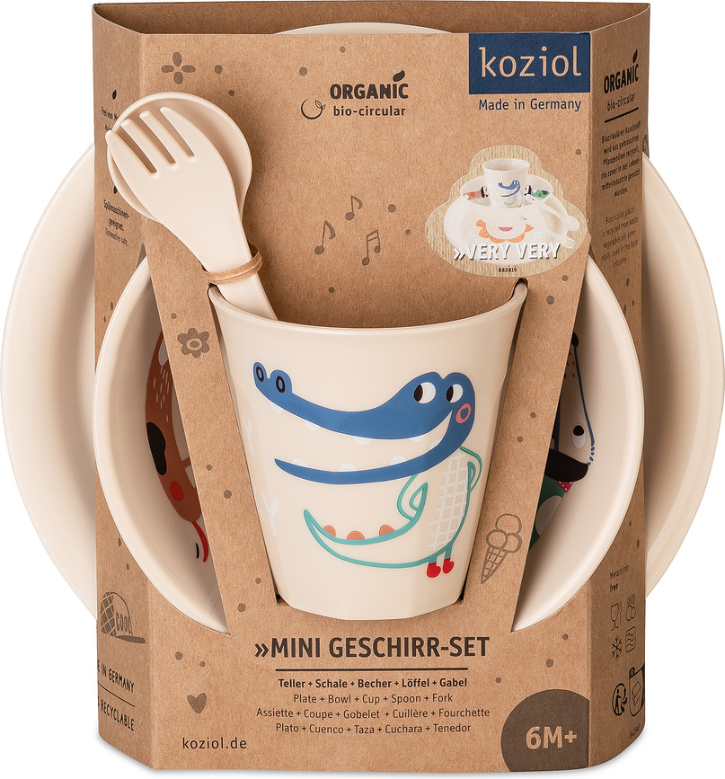 Very very at home Set de Repas pour enfants, beige, Set 5 pièces