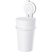 Vonios kambario puodelis su laikikliu Loop Recycled baltos spalvos