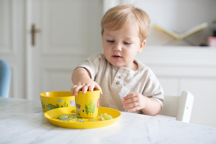 Zestaw naczyń dziecięcych Connect Organic 3 el.