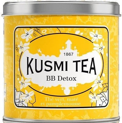 Kusmi Tea, BB Detox, Organic Blend of Green Tea, Mate & Grapefruit -  Flavored Plants