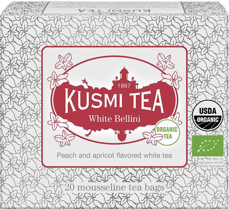 Bellini Thé Blanc en sachets de mousseline, Lot de 20