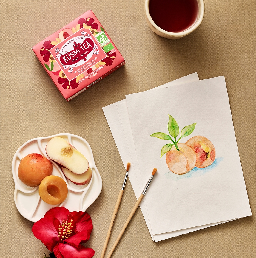 Βιολογικό έγχυμα βοτάνων Organic Peach Apricot σε μουσελίνες, 20 τμχ
