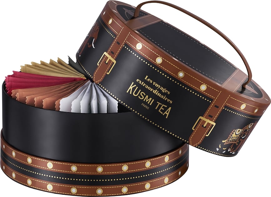 Coffret de thés Kusmi Les voyages extraordinaires, 48 pièces