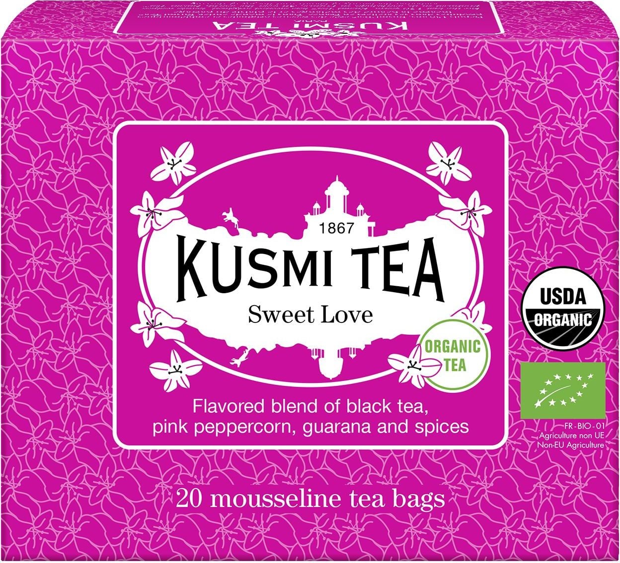 Herbata czarna bio Sweet Love w torebkach muślinowych 20 szt.