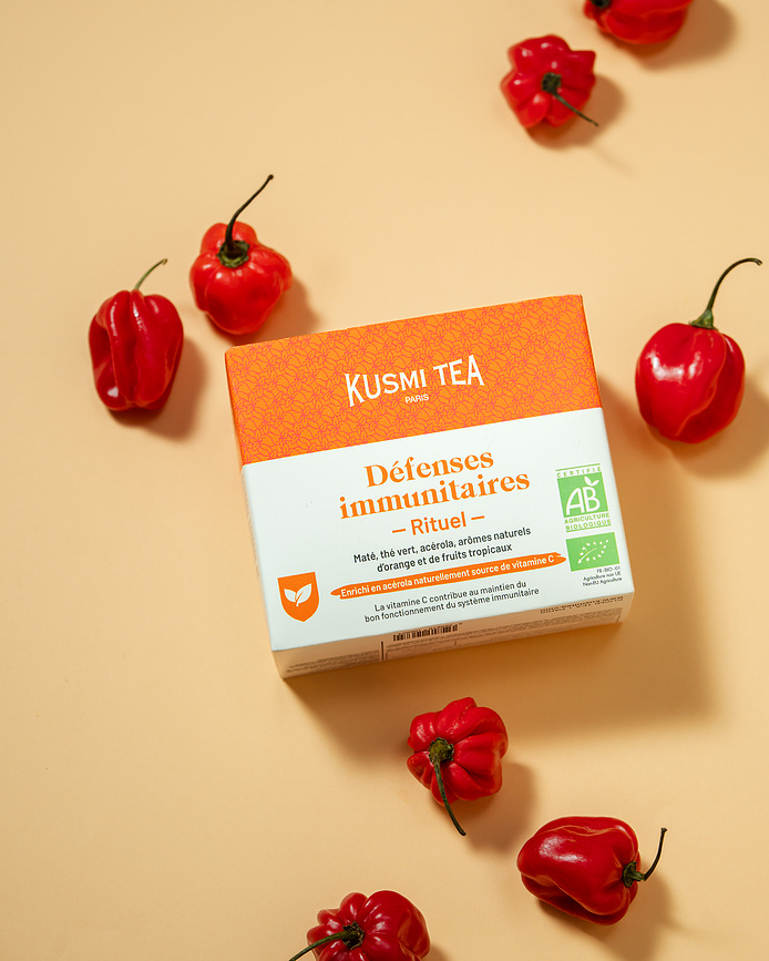 Immune Defense Thé Vert biologique, en sachets de mousseline, Lot de 18