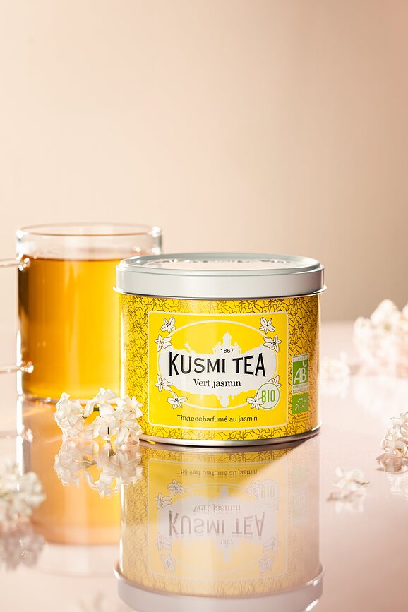 Jasmine Green Tea Thé Vert au jasmin, en sachets de mousseline, Lot de 20