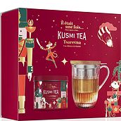Juoda bio arbata Tsarevna ribotas leidimas su puodeliu su infuzoriumi raudonos spalvos 2 vnt.