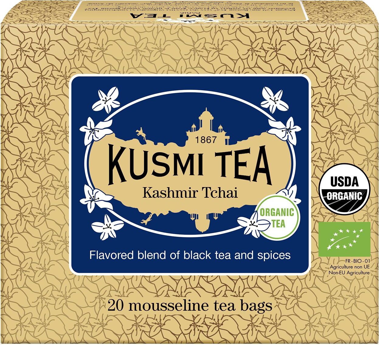 Kashmir Tchai Schwarzer Tee Bio in Musselin-Beuteln 20 St.