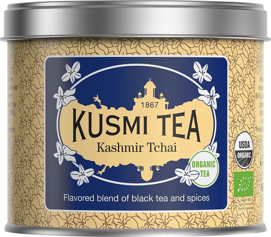 Kashmir Tchai Thé Noir bio, en boîte, 100 g