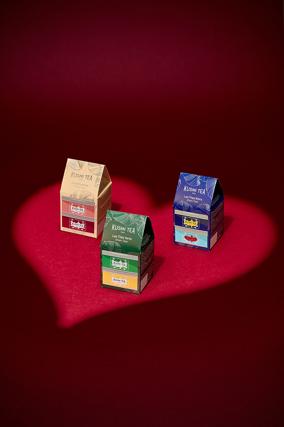 Kusmi AquaRosa & AquaSummer Miniatures Coffret d'Infusions fruitées et aux herbes, biologiques, Lot de 2