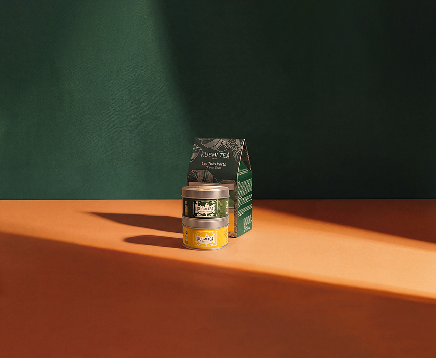 Kusmi BB Detox & Spearmint Miniatures Coffret de Thés Verts, biologique, Lot de 2