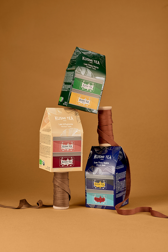 Kusmi BB Detox & Spearmint Miniatures Coffret de Thés Verts, biologique, Lot de 2