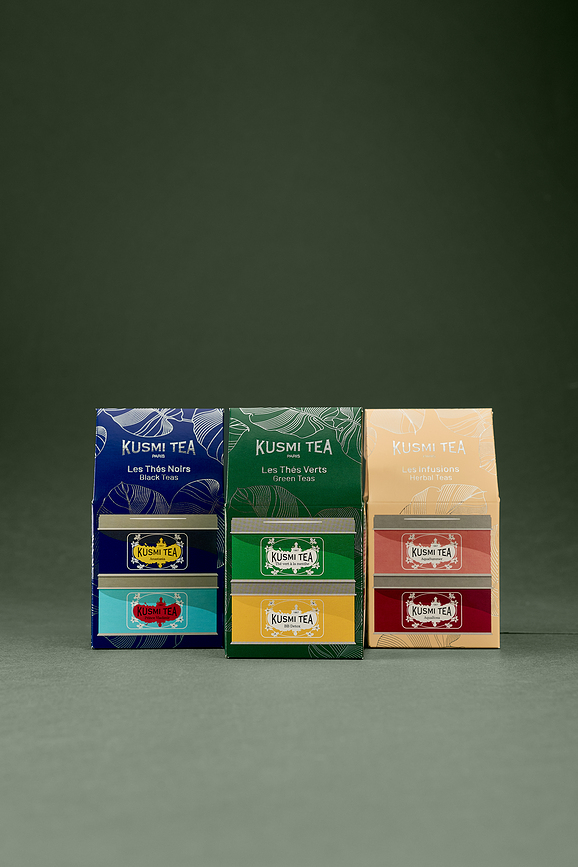 Kusmi BB Detox & Spearmint Miniatures Coffret de Thés Verts, biologique, Lot de 2