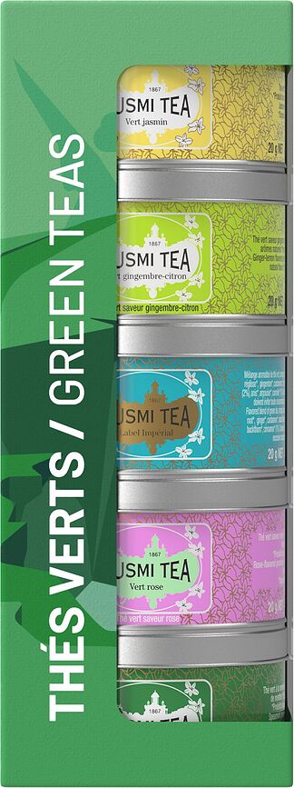 Kusmi Green Coffret de Thés biologique, Lot de 5