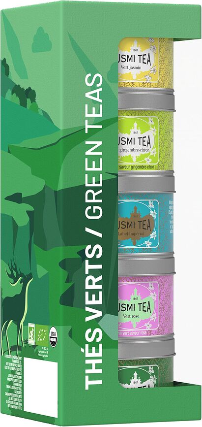 Kusmi Green Coffret de Thés biologique, Lot de 5