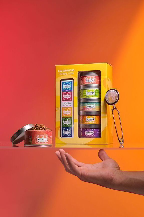 Kusmi Herbal Set bio čajeva s infuzerom 5 kom.