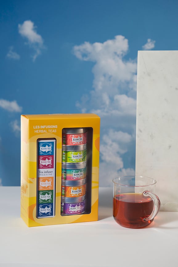 Kusmi Herbal Set bio čajeva s infuzerom 5 kom.