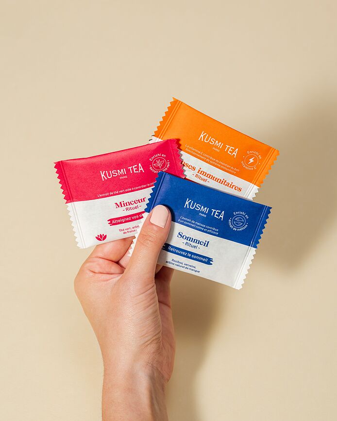Kusmi Ritual Assortiment de Thés biologiques en sachets, Lot de 24