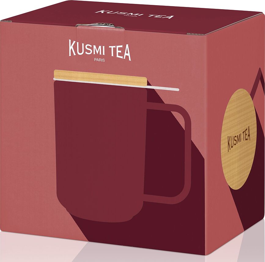Kusmi Skodelica s cedilom, 480 ml, bordo