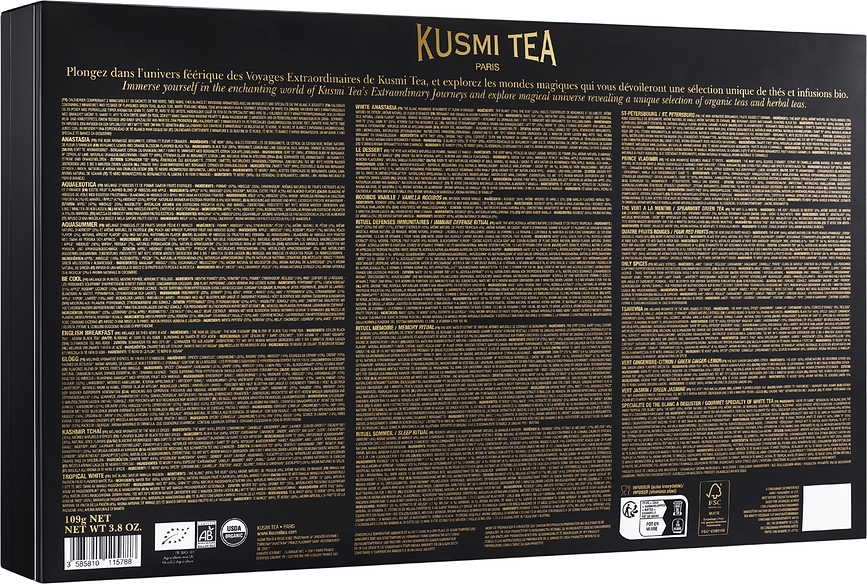 Kusmi Tea Adventni koledar, ekološki, 2025