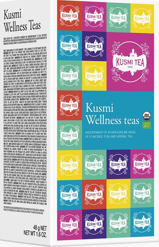 Kusmi Wellness Coffret de Thés, Assortiment de 24 sachets