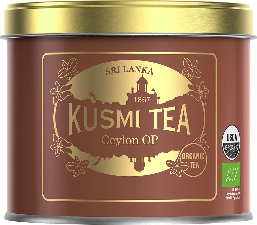 Melnā tēja ekoloģiska Ceylon OP skārdene 100 g