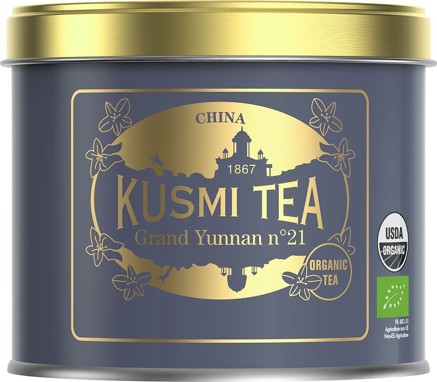 Melnā tēja ekoloģiska Grand Yunnan N°21 skārdene 100 g