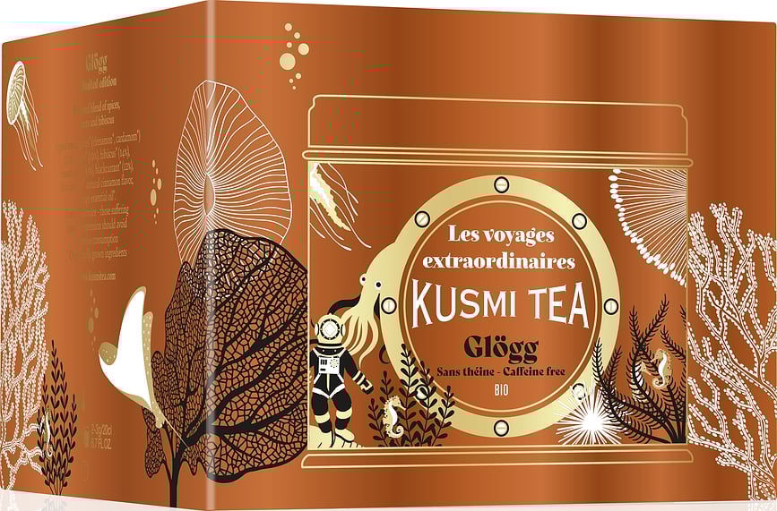 Organic Glögg Tisane bio, sans caféine, à l'orange, en sachets de mousseline, Lot de 20