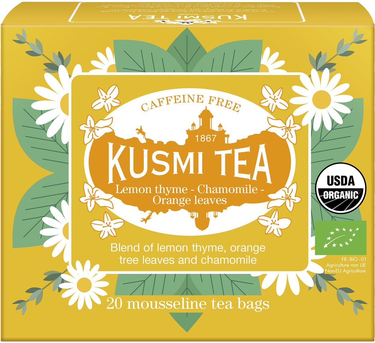 Organic Lemon Thyme - Chamomile - Orange Leaves Tee Bio in Musselin-Beuteln 20 St.