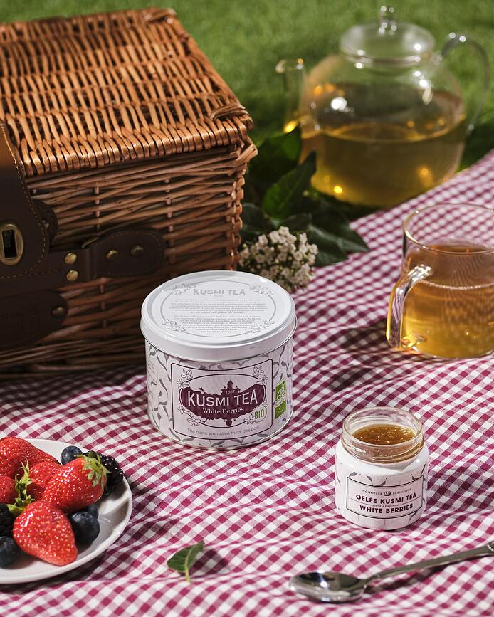 Organic White Berries Thé Blanc Bio, aux baies blanches, en boîte, 90 g