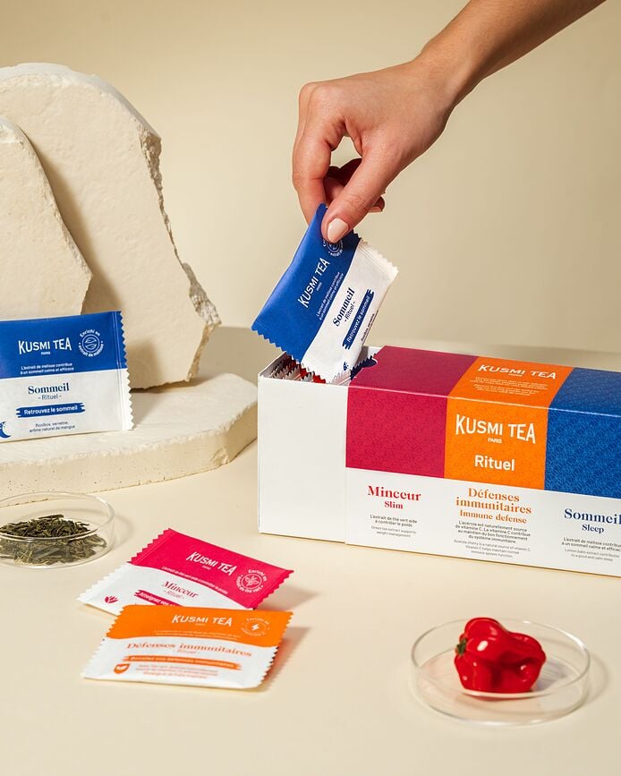 Set de Tés bio Kusmi Ritual, en bolsitas, 24 unidades