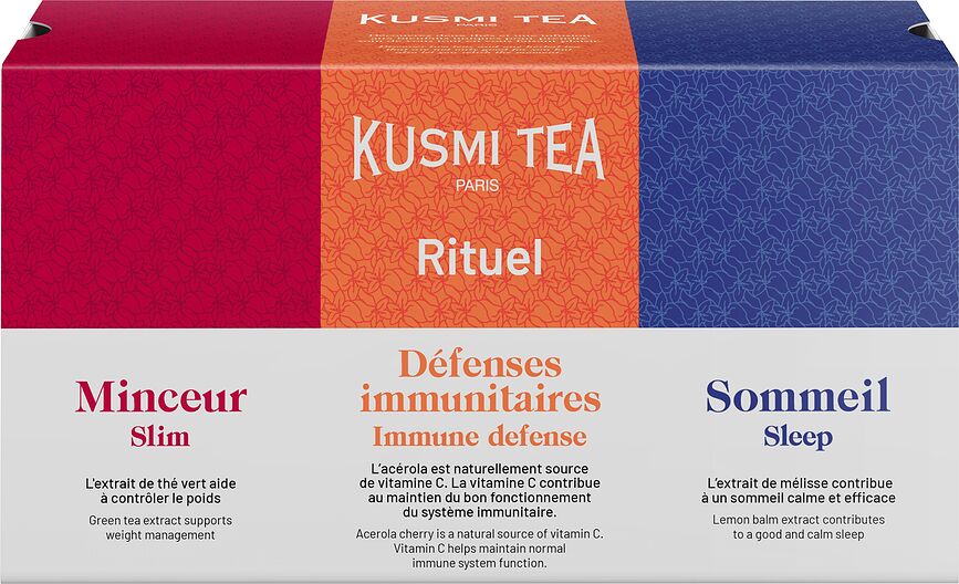 Set de Tés bio Kusmi Ritual, en bolsitas, 24 unidades