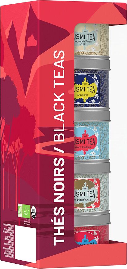 Set de Tés ecológicos Kusmi Black, 5 unidades