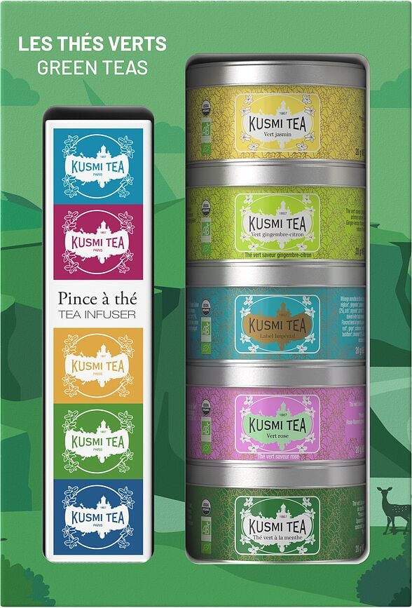 Set de Tés ecológicos Kusmi Green, con infusor, 5 unidades