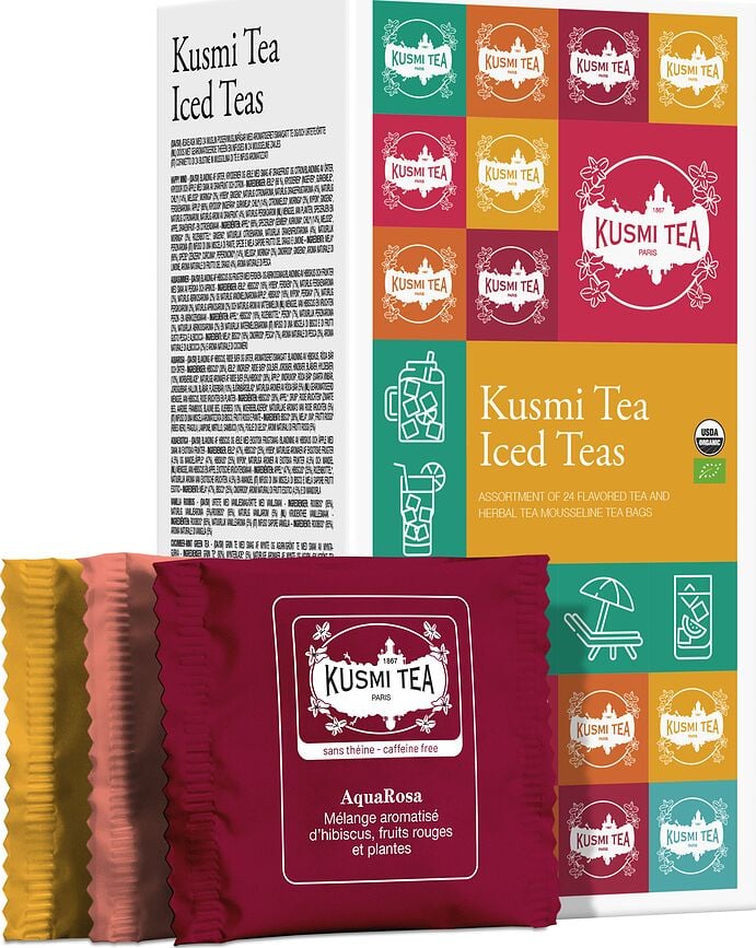 Set de Tés ecológicos Kusmi Iced Teas, en bolsitas, 24 unidades
