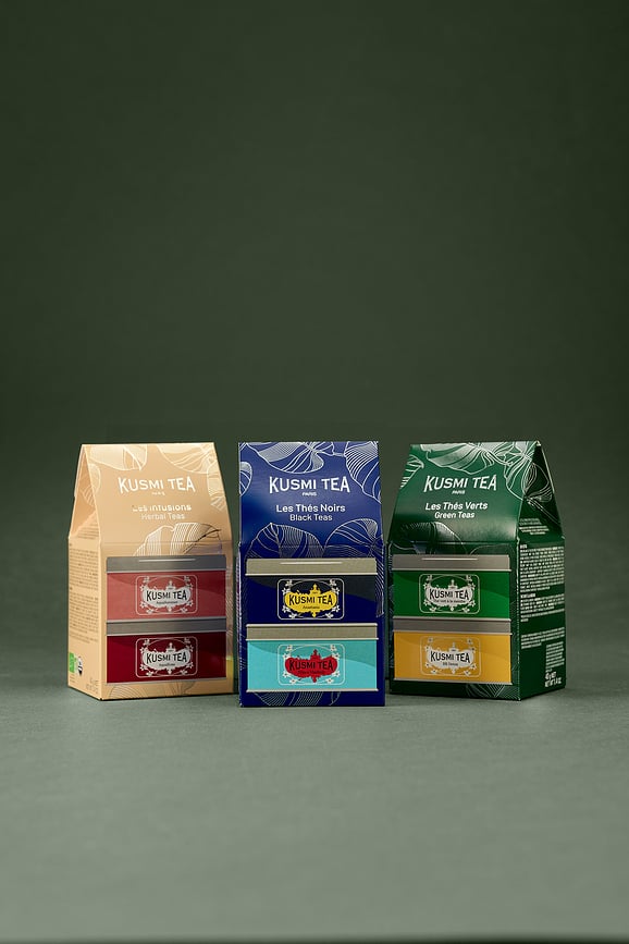 Set de Tés orgánicos de frutas y hierbas Kusmi AquaRosa & AquaSummer Miniatures, 2 unidades