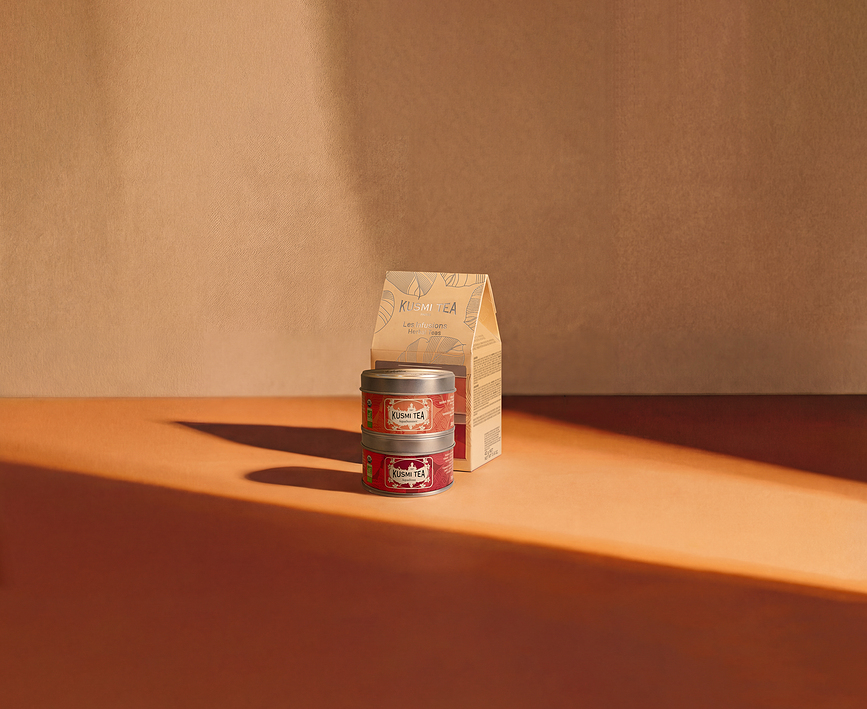 Set de Tés orgánicos de frutas y hierbas Kusmi AquaRosa & AquaSummer Miniatures, 2 unidades