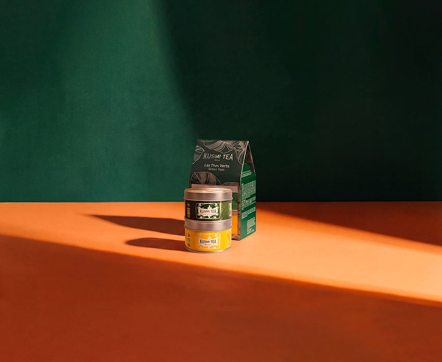 Set de Tés Verdes bio Kusmi, BB Detox y Spearmint Miniatures, 2 unidades