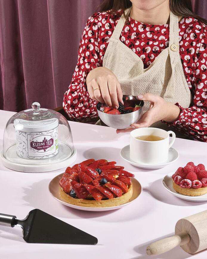 Té Blanco ecológico Bayas Blancas, 90 g, en lata