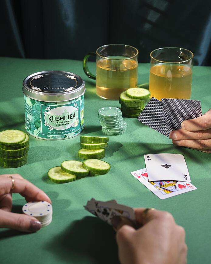 Té Verde ecológico de pepino y menta, en bolsitas de muselina, 20 unidades