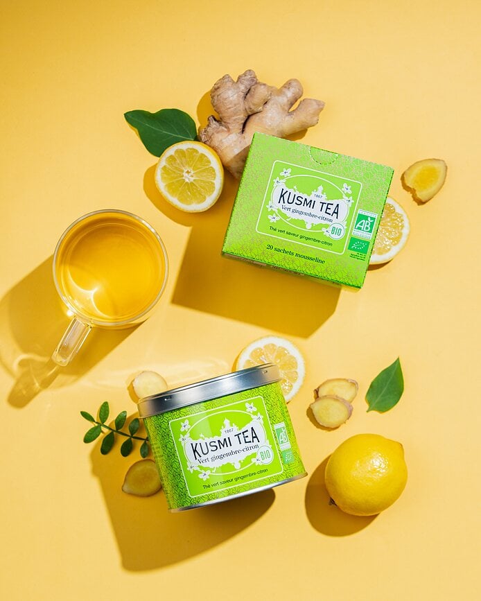 Té verde Ginger-Lemon, 100 g, recarga