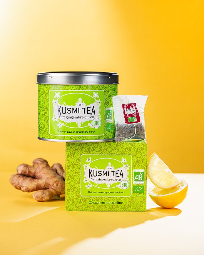 Té verde Ginger-Lemon, 100 g, recarga