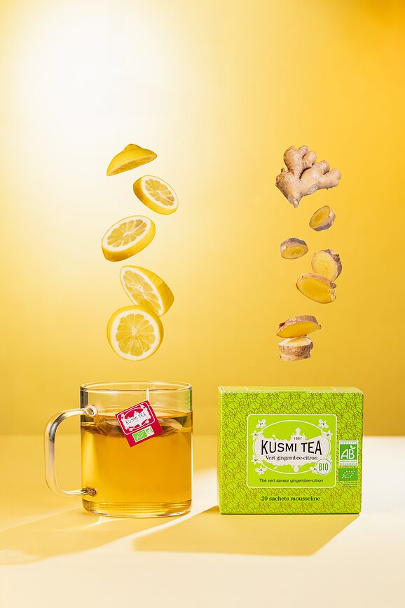 Thé Vert gingembre-citron, 100 g, en boîte