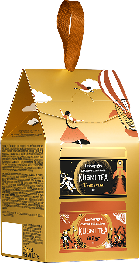 Tsarevna & Glögg Organic Miniatures Σετ Τσαγιών, βιολογικά, χρυσό