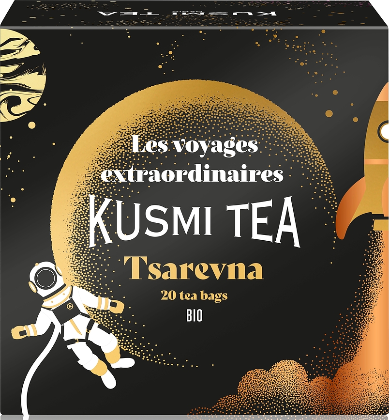 Organic Tsarevna Thé Noir bio, en sachets de mousseline, édition limitée, Lot de 20