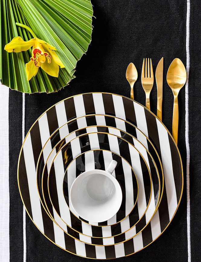 Stripes Assiette Plate, 32 cm