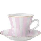 Stripes Cups with saucers 2 pcs