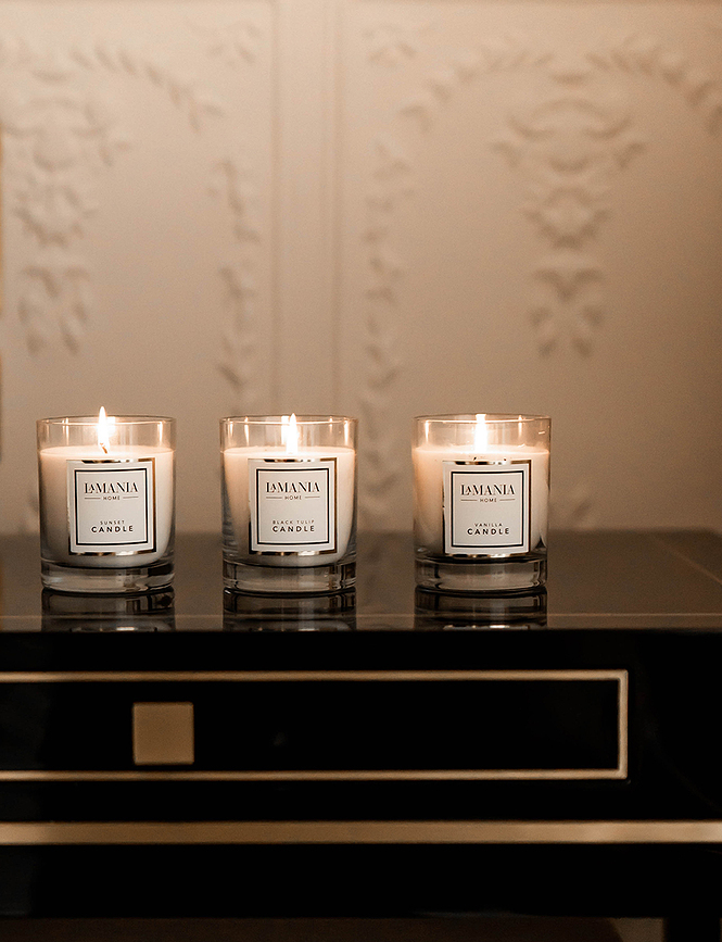 Vela aromática La Mania Home Black Tulip