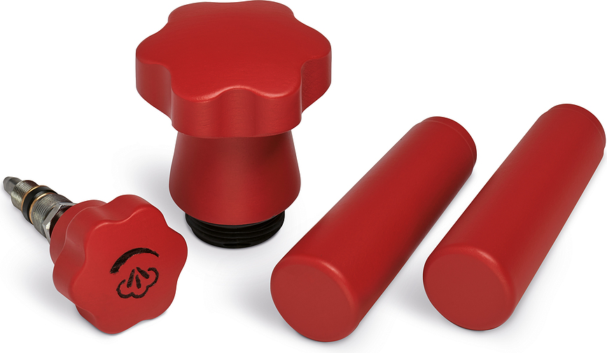 La Pavoni Handles for lever coffee makers red