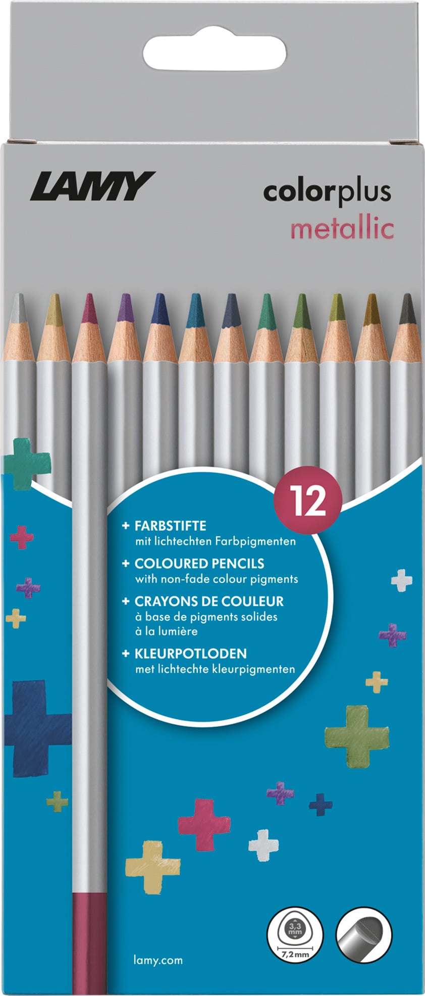 Colourplus Buntstifte metallic, 12 St.